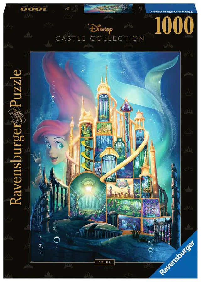 Plongez sous l’océan et profitez de moments mémorables de plaisir et de détente avec notre puzzle de la série des châteaux de Disney : Ariel!
