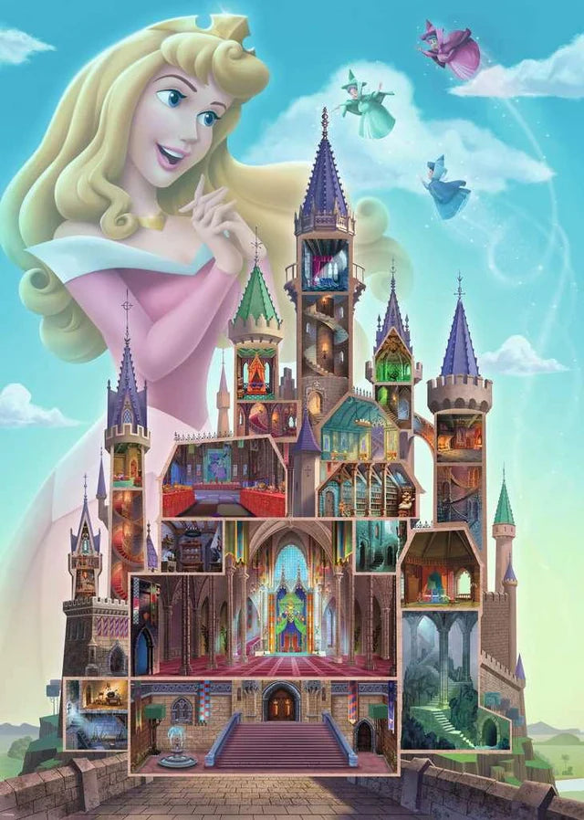 Trouvez le grand amour et le rêve dans notre puzzle de la série des châteaux de Disney : Aurore et vivez heureux jusqu’à la fin des temps!