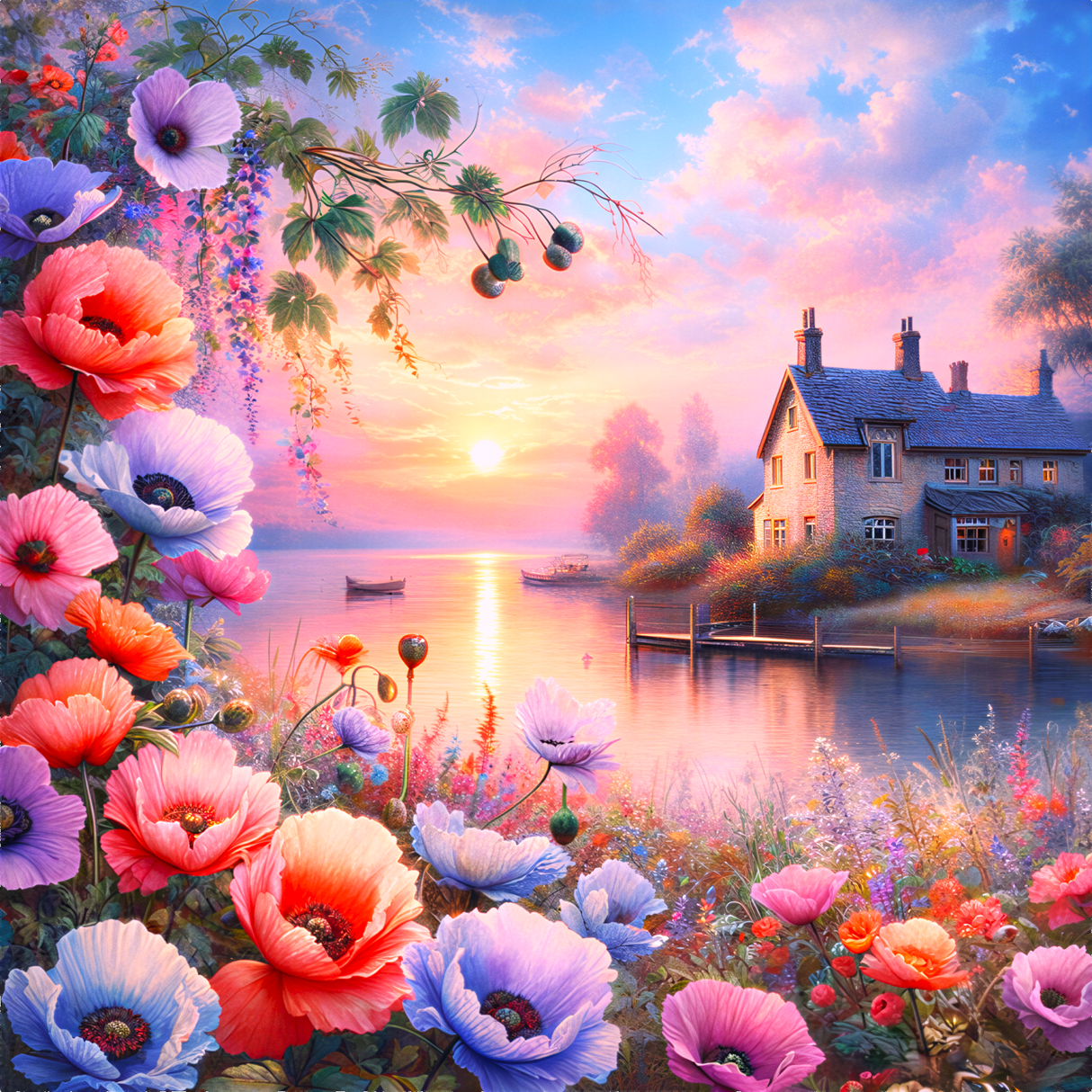 PRÉ-COMMANDE / Peinture diamant 5D - Haute Gamme - Cottage au soleil - Univers RcLoisirs