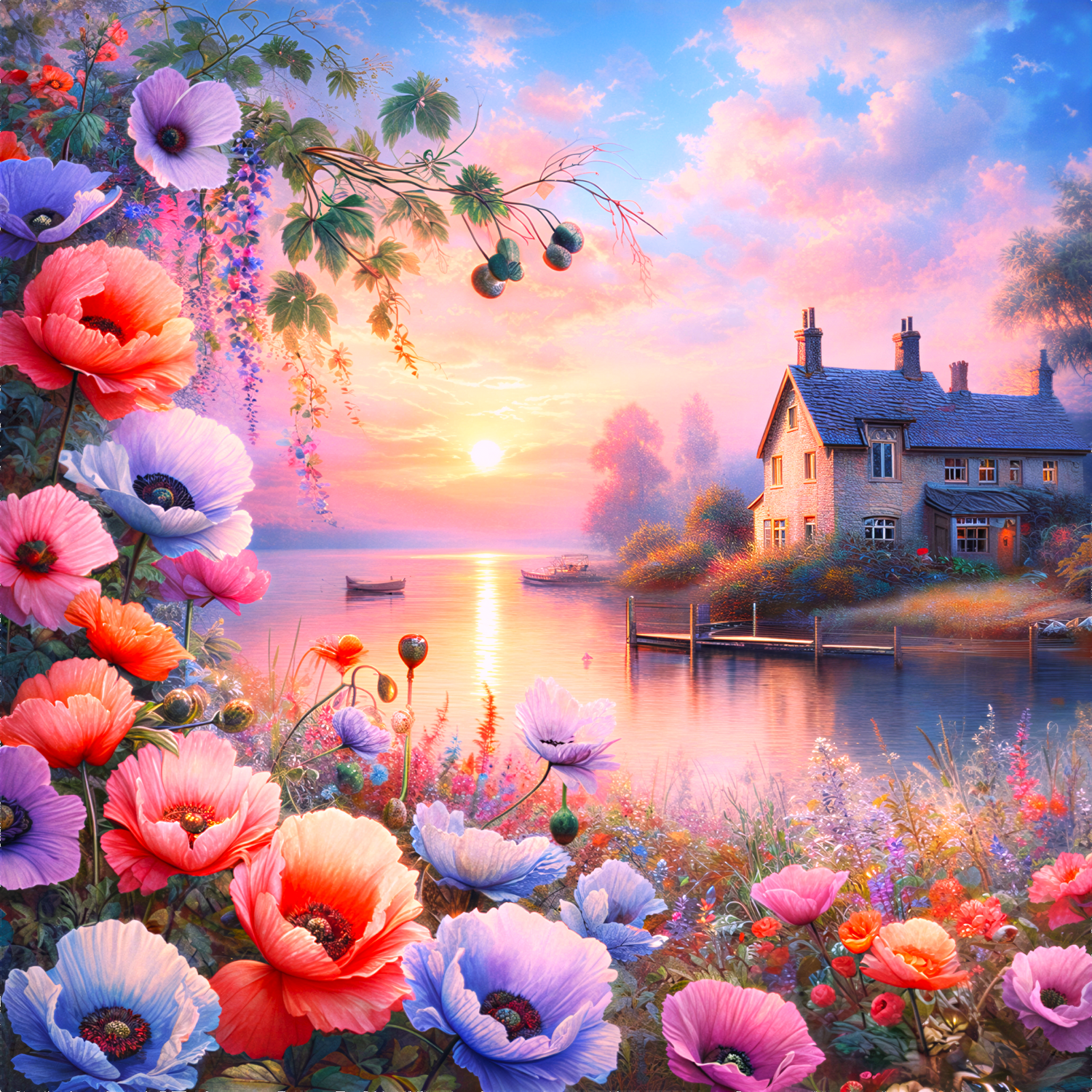 PRÉ-COMMANDE / Peinture diamant 5D - Haute Gamme - Cottage au soleil - Univers RcLoisirs