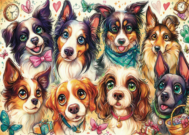 Delfy - Eight Pawsome Friends - Casse-tête - 1000 pièces - Univers RcLoisirs