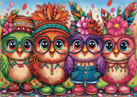 Delfy - Four Funky Chicks - Casse-tête - 1000 pièces - Univers RcLoisirs