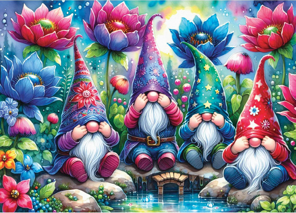 Delfy - Gnomes Among Flowers – Casse-tête – 1000 pièces – Univers RcLoisirs