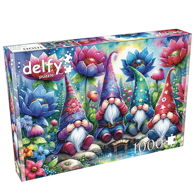 Delfy - Gnomes Among Flowers – Casse-tête – 1000 pièces – Univers RcLoisirs
