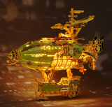 Dirigeable fantastique Steampunk – Book Nook – Miniature à assembler - Univers RcLoisirs