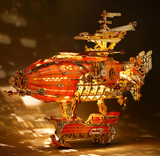 Dirigeable fantastique Steampunk – Book Nook – Miniature à assembler - Univers RcLoisirs