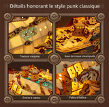 Dirigeable fantastique Steampunk – Book Nook – Miniature à assembler - Univers RcLoisirs