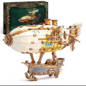 Dirigeable fantastique Steampunk – Book Nook – Miniature à assembler - Univers RcLoisirs
