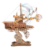 Dirigeable fantastique steampunk 3D en bois à assembler - Univers RcLoisirs