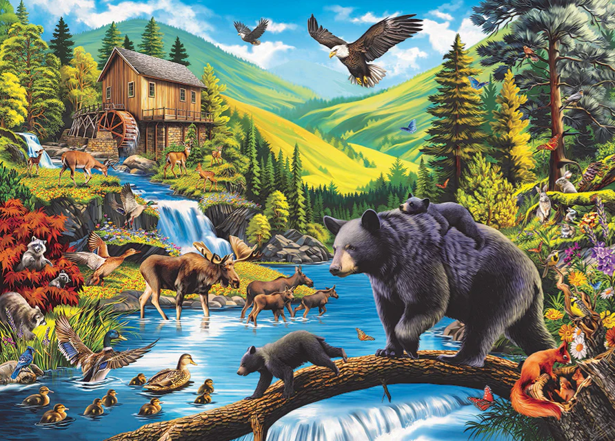 Famille animaux – Casse-tête – 1000 pièces - Univers RcLoisirs