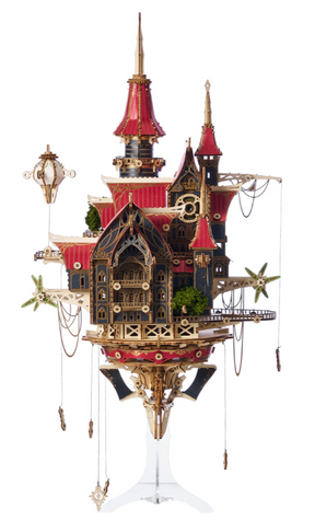 Fantasy Steam Castle – S01084E– Château Dracula 3D en bois à assembler - Univers RcLoisirs
