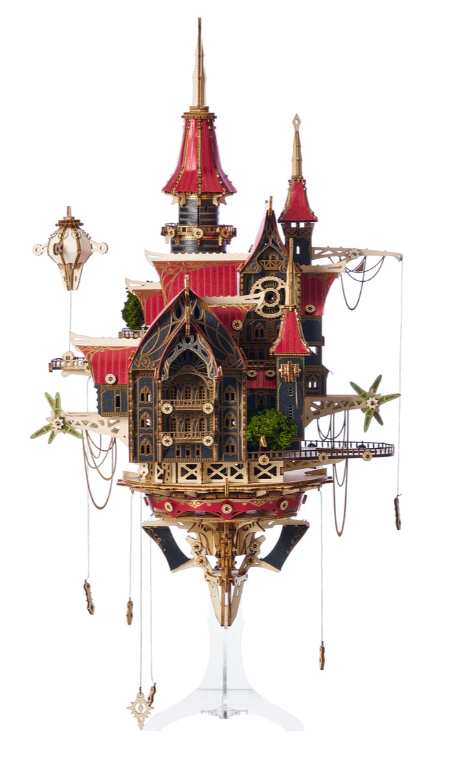 Fantasy Steam Castle – S01084E– Château Dracula 3D en bois à assembler - Univers RcLoisirs