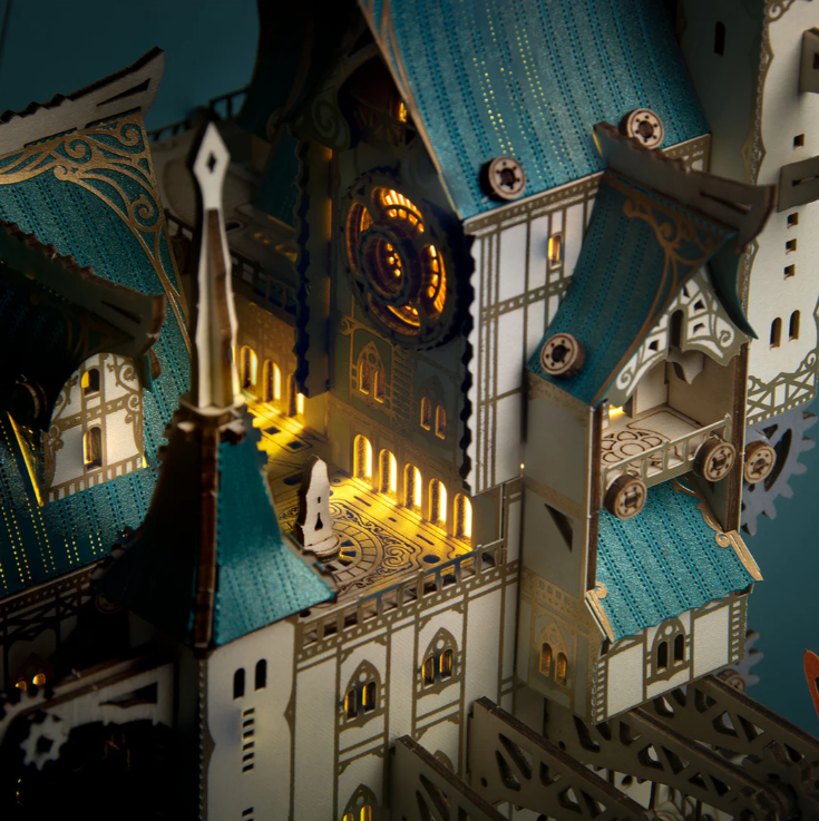 Fantasy Steam Castle – S0179E – Château Dracula 3D en bois à assembler - Univers RcLoisirs