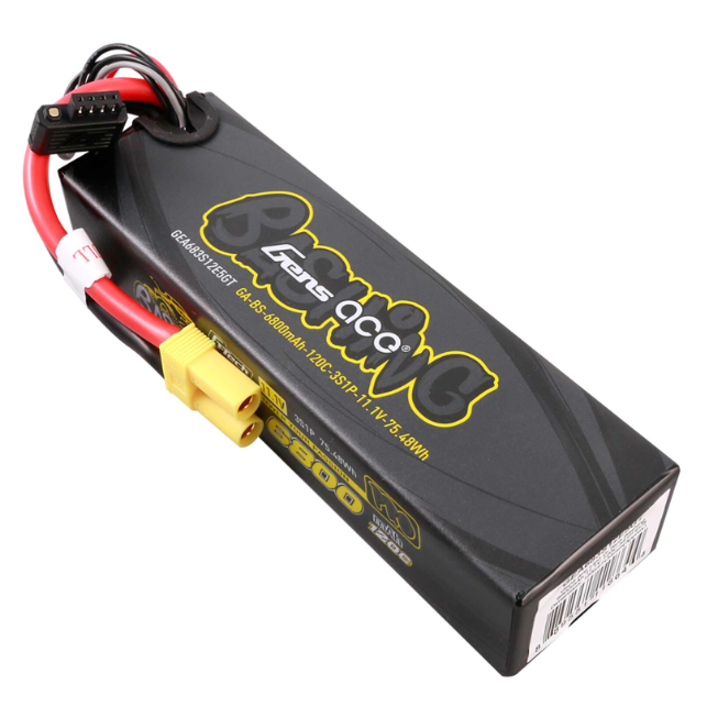 GEA683S12E5GT – 11.1V 6800mAh 3S 120C Smart Bashing HardCase LiPo Battery (EC5)