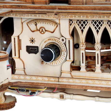 Gramophone - Version électrique (édition rare) – ROKR LKB01D – Modèle en bois 3D – Univers RcLoisirs