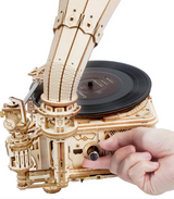 Gramophone - Version électrique (édition rare) – ROKR LKB01D – Modèle en bois 3D – Univers RcLoisirs