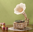 Gramophone - Version électrique (édition rare) – ROKR LKB01D – Modèle en bois 3D – Univers RcLoisirs