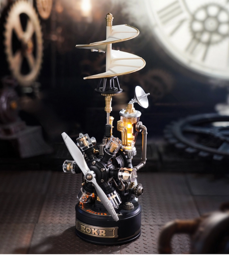 Hélicoptère Léonard Da Vinci mécanique - ROKR CGL01 – Puzzle 3D – Univers RcLoisirs