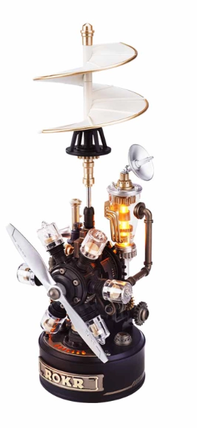 Hélicoptère Léonard Da Vinci mécanique - ROKR CGL01 – Puzzle 3D – Univers RcLoisirs