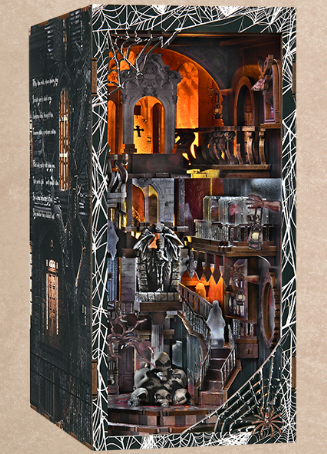 Haunting Relics – Book Nook 3D en bois – LED – Haute gamme – Univers RcLoisirs