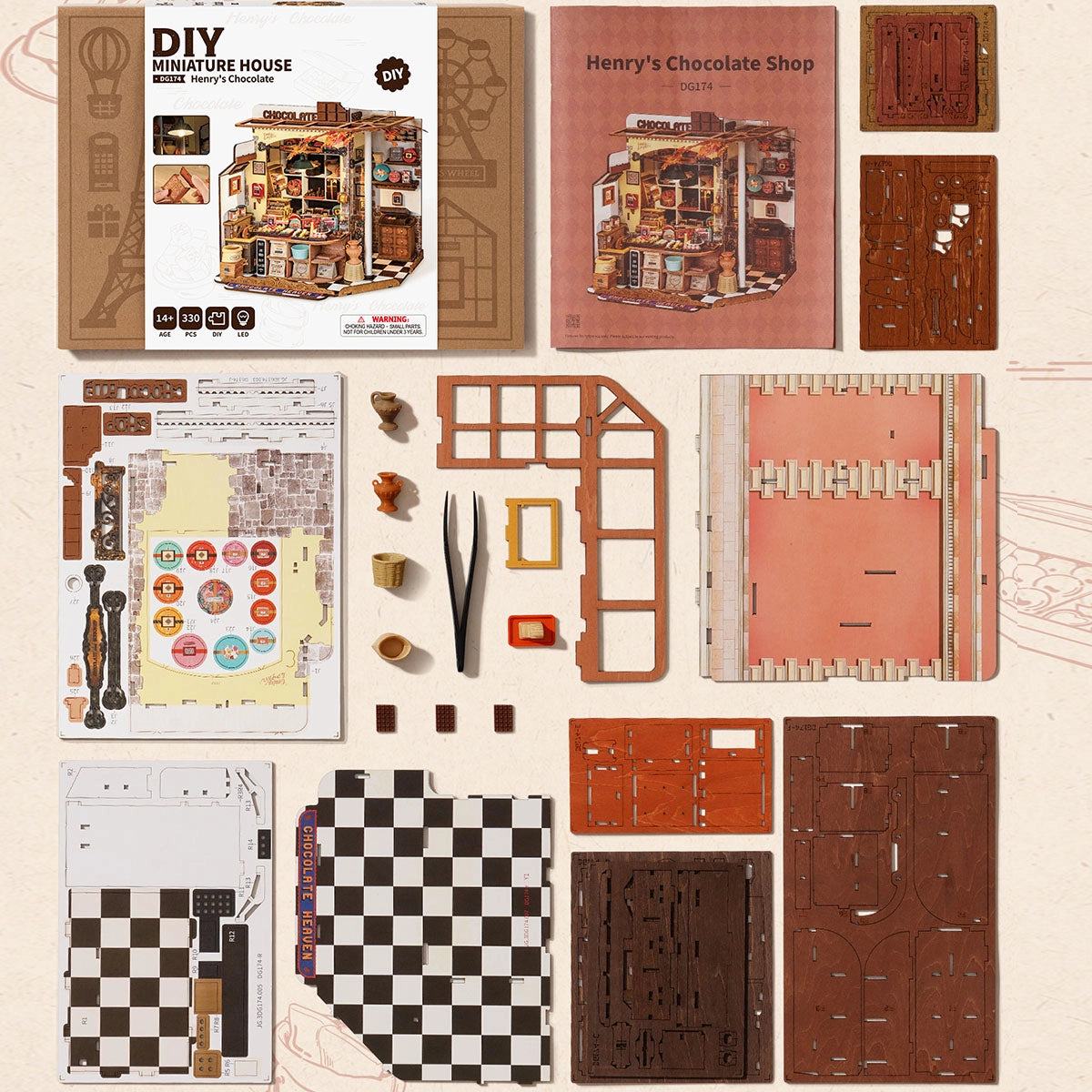 Henry’s Chocolate – Rolife DG174 – Mini-maison à assembler - Univers RcLoisirs