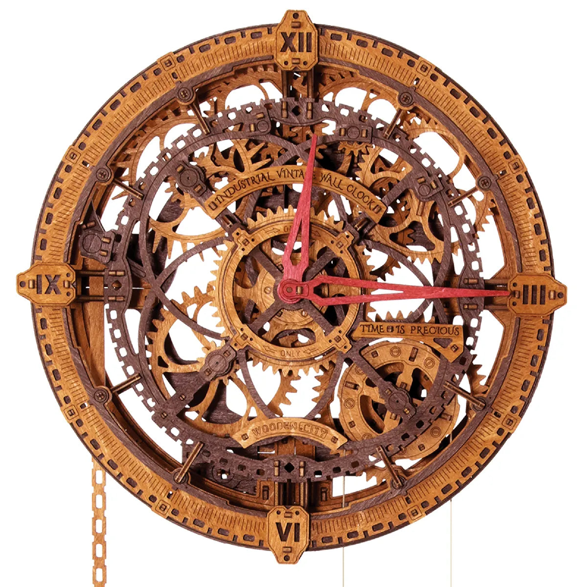 Horloge murale mécanique WF359 Puzzle 3D en bois à assembler - Univers RcLoisirs