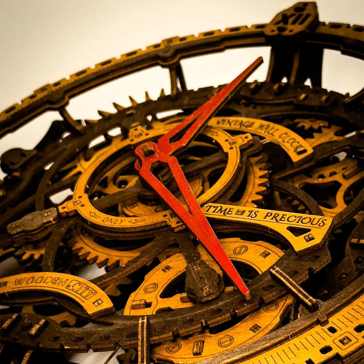 Horloge murale mécanique WF359 Puzzle 3D en bois à assembler - Univers RcLoisirs