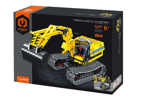 Construisez une pelleteuse ou un robot avec ce kit IM.Master IMM6801 de 342 pièces. Modèle 2-en-1 interactif, idéal dès 8 ans. Univers RcLoisirs, votre boutique créative.