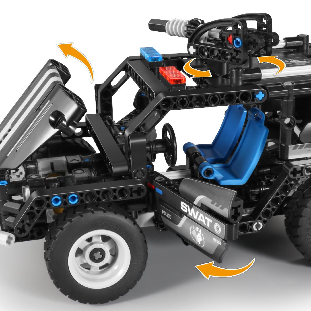 Construisez un véhicule SWAT ou un véhicule de police avec le kit IM.Master IMM6810 de 391 pièces. Modèle technique 2-en-1 interactif, idéal dès 6 ans. Univers RcLoisirs, votre boutique créative.