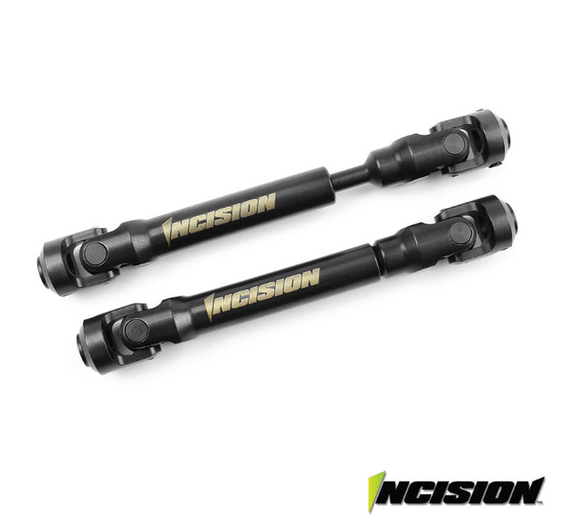 IRC00220 cardans Incision en acier trempe pour Vanquish VS4-10, VRD, H10 et plateformes SCX10 12,3 po, avec arbres canneles et joints universels.