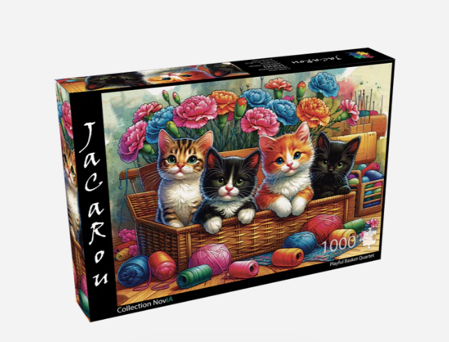 JP-PLAY1000 - Jacarou - Playful Basket Quartet - Casse-tête - 1000 pièces - Univers RcLoisirs