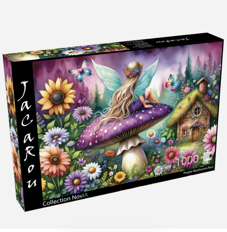 JP-PURP1000 - Jacarou - Purple Mushroom Rest - Casse-tête - 1000 pièces - Univers RcLoisirs