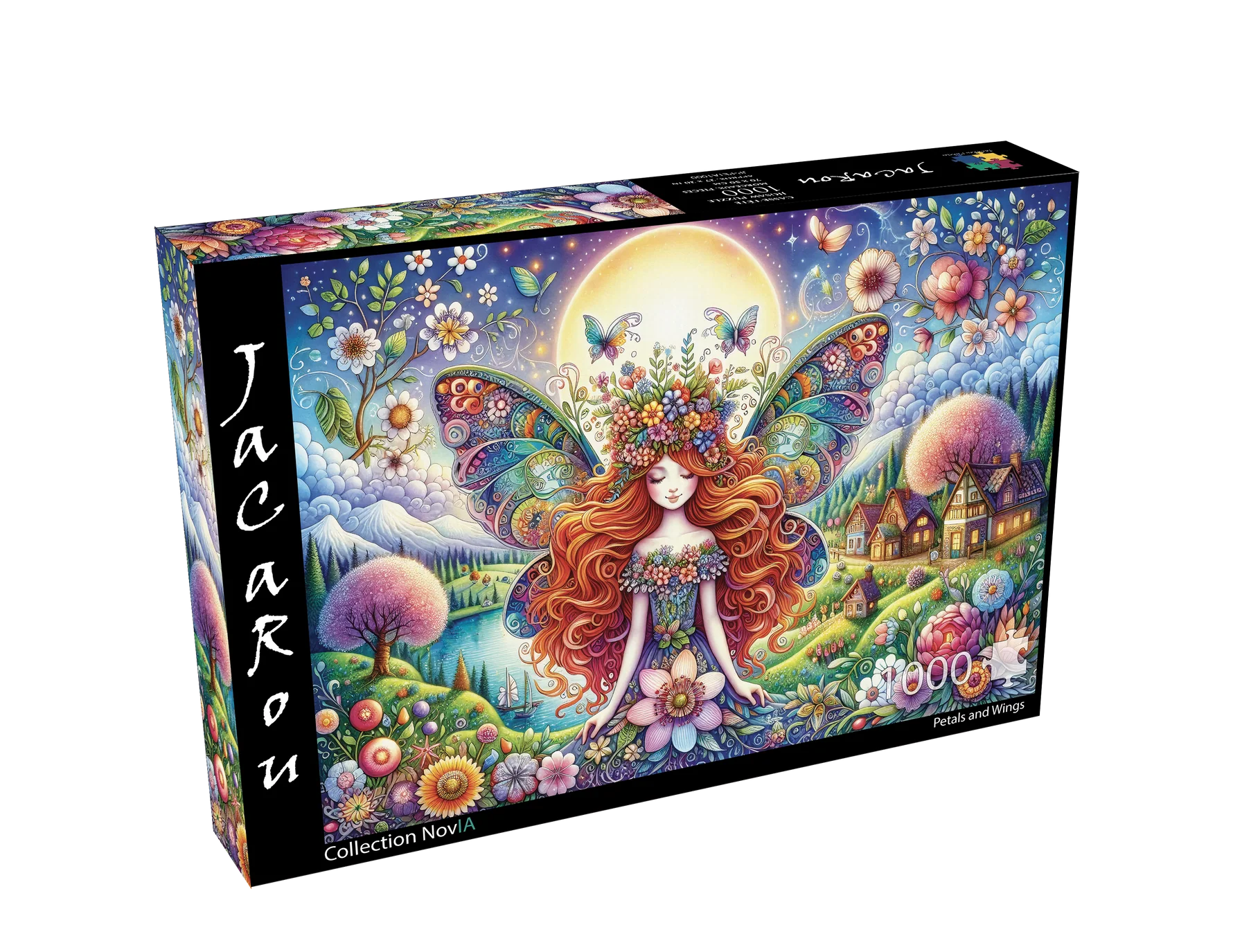 Puzzle 1000 Pièces Hibou Coloré – Affiche 1:1 Incluse Et Lettres Au Dos