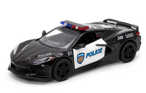 Corvette 2021 – Diecast 1:36 – Version Police – Kinsmart - Univers RcLoisirs