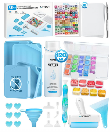 Kit d'accessoires pour peinture diamant – 58 pièces – Univers RcLoisirs