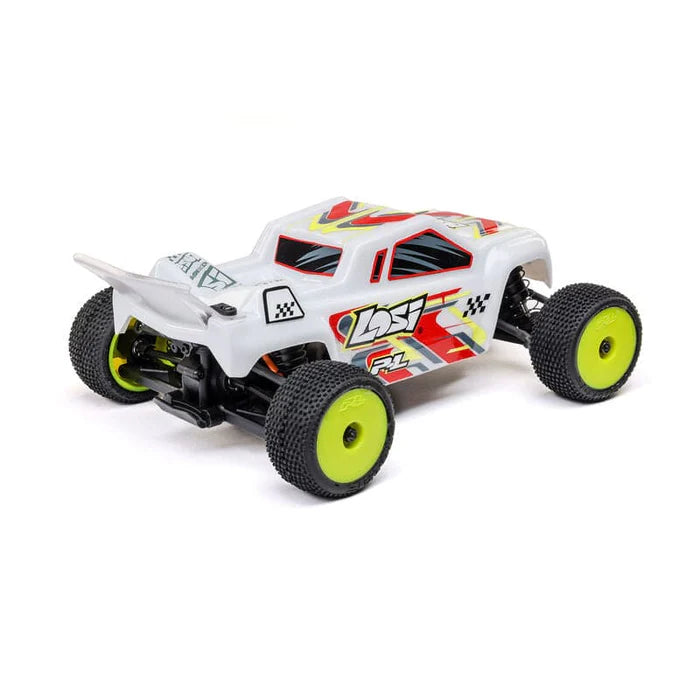 Univers RcLoisirs – Losi Micro-T 2S Stadium Truck 1/28 LOS-1392T1, voiture RC compacte RTR avec batterie incluse, camion radiocommandé 2WD LiPo USB-C, mini Stadium Truck tout-terrain unisexe pour trail, nature, modélisme RC intérieur extérieur, hobby modélisme, club RC et rassemblement de passionnés