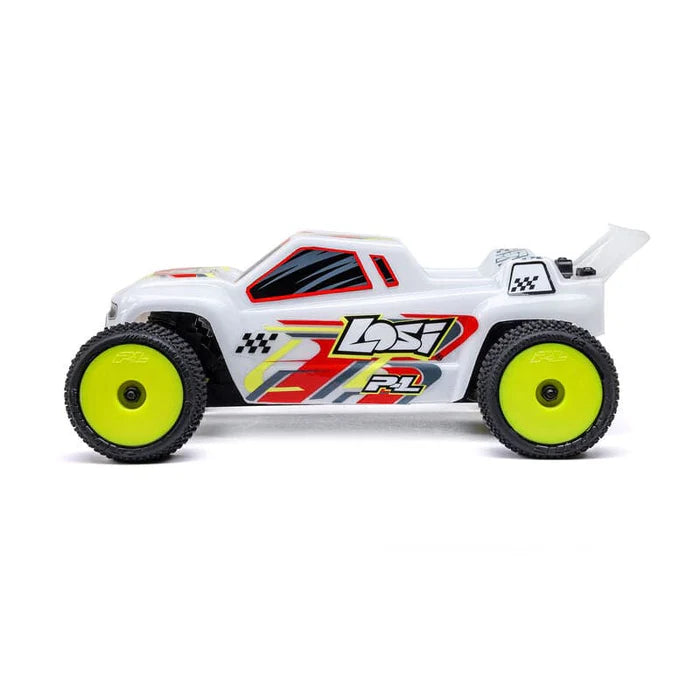 Univers RcLoisirs – Losi Micro-T 2S Stadium Truck 1/28 LOS-1392T1, voiture RC compacte RTR avec batterie incluse, camion radiocommandé 2WD LiPo USB-C, mini Stadium Truck tout-terrain unisexe pour trail, nature, modélisme RC intérieur extérieur, hobby modélisme, club RC et rassemblement de passionnés