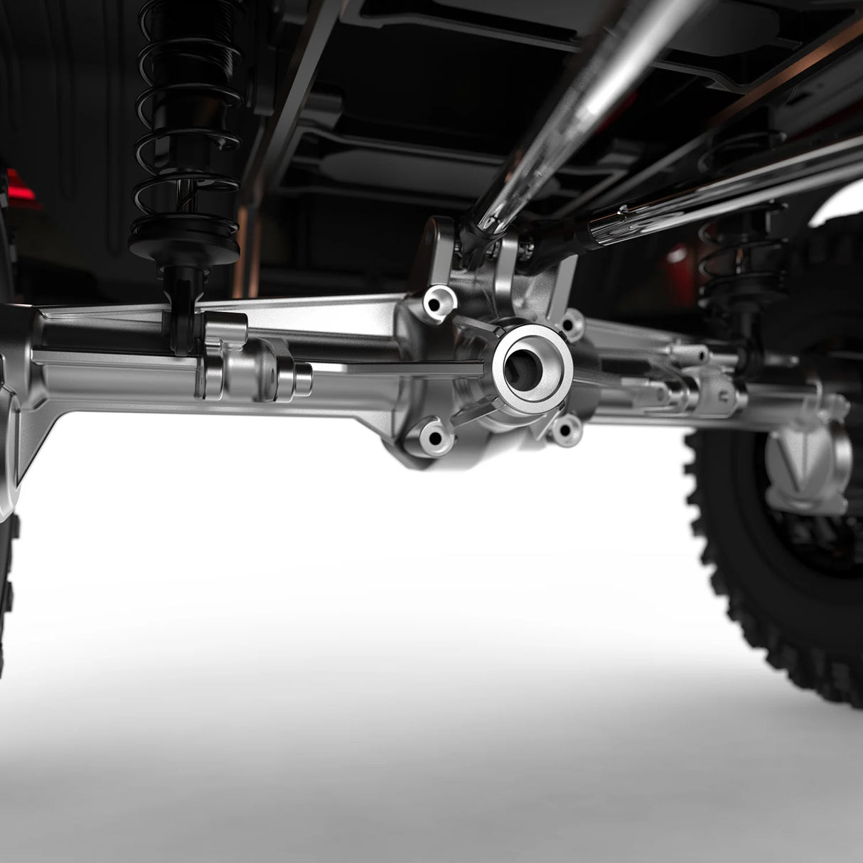 MK07-308 boitier portal avant metal argent Rlaarlo pour crawler 1/7 MK-07 upgrade solidite et franchissement - Univers RcLoisirs