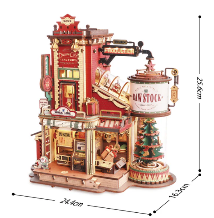 Manufacture de Noël - Boîte à musique – ROKR EAB01 – Modèle en bois 3D – Univers RcLoisirs