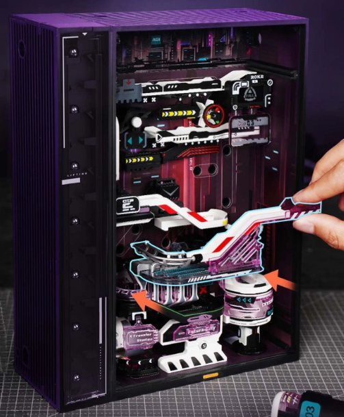 Marble Run - Future City – Course de bille mécanique - ROKR MR02S – Puzzle 3D – Univers RcLoisirs