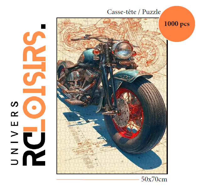 Moto vintage – Casse-tête – 1000 pièces