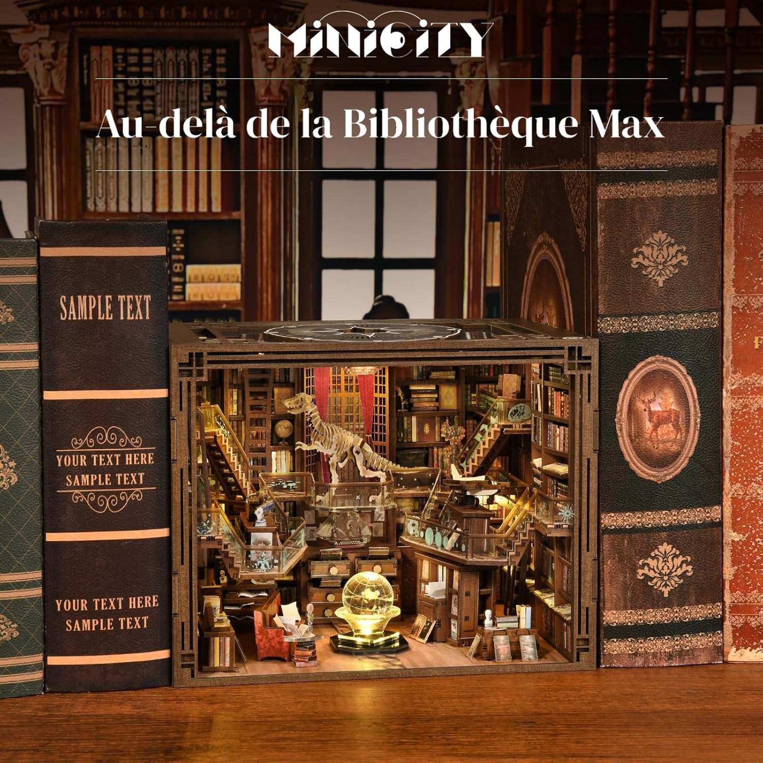 Musée de la Nature – Book Nook MAX 3D en bois avec LED – Haute gamme ...