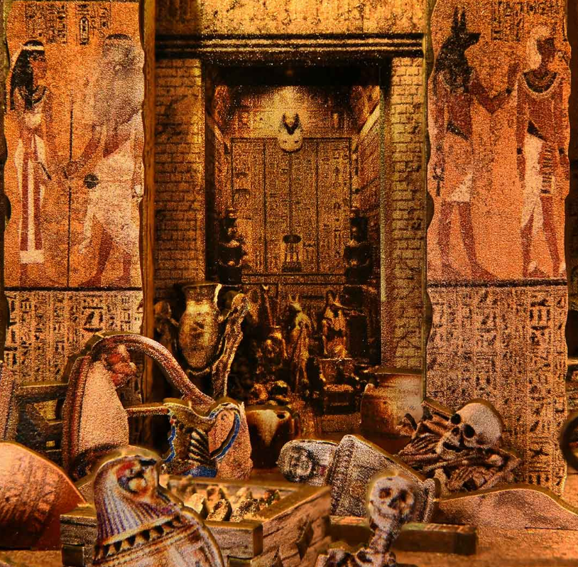 Mystère du tombeau du pharaon – Book Nook – 3D en bois avec LED - Haute gamme - Univers RcLoisirs