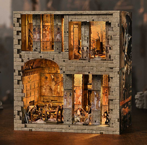 Mystère du tombeau du pharaon – Book Nook – 3D en bois avec LED - Haute gamme - Univers RcLoisirs