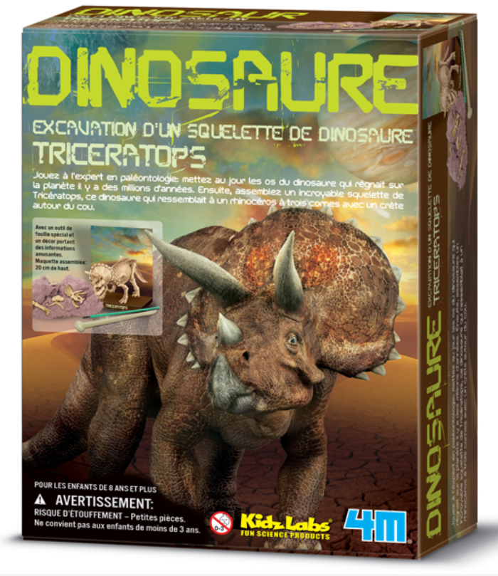 Déterrez un squelette - Tricératops
