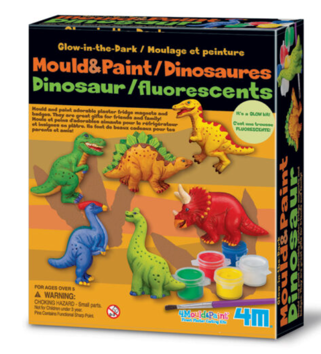 Moulage & Peinture – Dinosaures phosphorescents – 4M