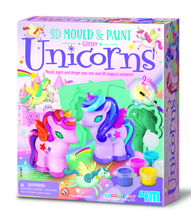 Moulage & Peinture – Licornes à paillettes – 4M