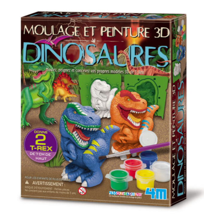Moulage & Peinture – Dinosaures 3D – 4M