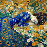 Belle endormie (style Klimt) - 40×50cm – Diamants Ronds