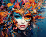 Masque de Venis – 40x50cm – Diamants Ronds